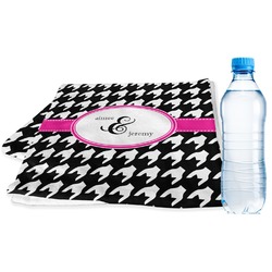 Houndstooth w/Pink Accent Sports & Fitness Towel (Personalized)