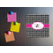 Houndstooth w/Pink Accent Square Fridge Magnet - LIFESTYLE