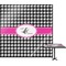 Houndstooth w/Pink Accent Square Table Top