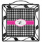 Houndstooth w/Pink Accent Square Trivet - w/tile