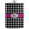 Houndstooth w/Pink Accent Stainless Steel Flask