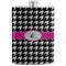 Houndstooth w/Pink Accent Stainless Steel Flask (Personalized)