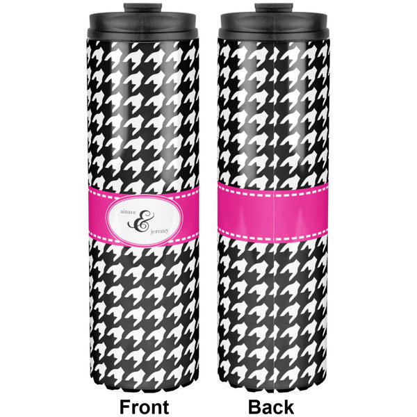Houndstooth w/Pink Accent Stainless Steel Tumbler 20 Oz - Approval