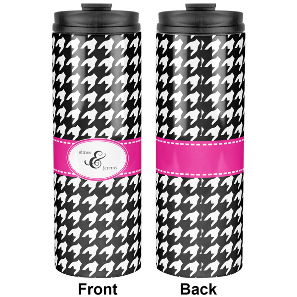 Houndstooth w/Pink Accent Stainless Steel Tumbler - Apvl
