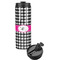 Houndstooth w/Pink Accent Stainless Steel Skinny Tumbler (Personalized)