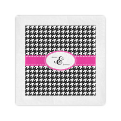 Houndstooth w/Pink Accent Standard Cocktail Napkins (Personalized)