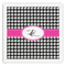 Houndstooth w/Pink Accent Paper Dinner Napkins (Personalized)