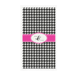 Houndstooth w/Pink Accent Guest Towels - Full Color - Standard (Personalized)