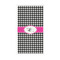 Houndstooth w/Pink Accent Standard Guest Towels in Full Color