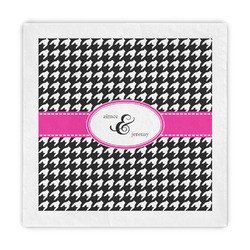 Houndstooth w/Pink Accent Standard Decorative Napkins (Personalized)