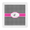 Houndstooth w/Pink Accent Standard Decorative Napkins (Personalized)