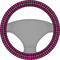 Houndstooth w/Pink Accent Steering Wheel Cover
