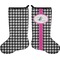 Houndstooth w/Pink Accent Holiday Stocking - Double-Sided - Neoprene (Personalized)