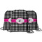 Houndstooth w/Pink Accent String Backpack - MAIN