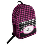 Houndstooth w/Pink Accent Student Backpack (Personalized)