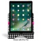 Houndstooth w/Pink Accent Stylized Tablet Stand - Front with ipad