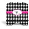 Houndstooth w/Pink Accent Stylized Tablet Stand - Front without iPad
