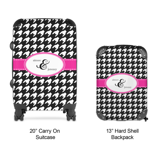 Houndstooth w/Pink Accent Suitcase Set 4 - APPROVAL