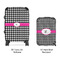 Houndstooth w/Pink Accent Suitcase Set 4 - APPROVAL