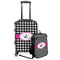 Houndstooth w/Pink Accent Kids 2-Piece Luggage Set - Suitcase & Backpack (Personalized)