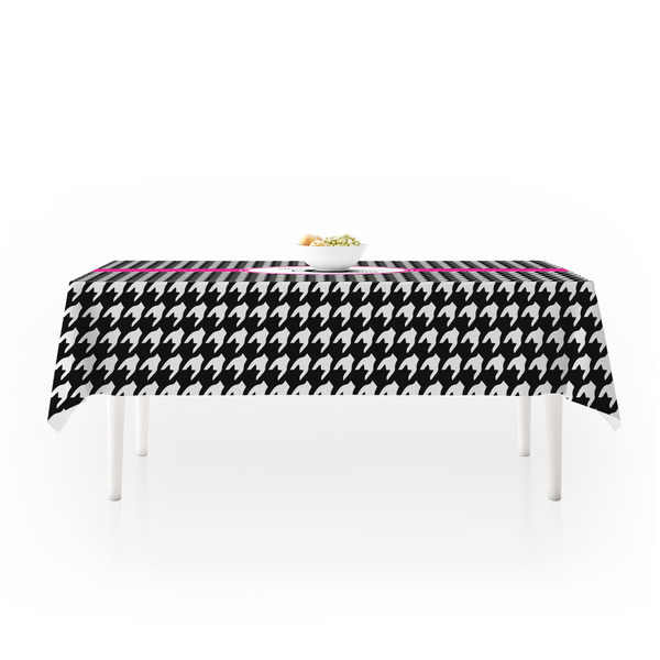 Houndstooth w/Pink Accent Tablecloths (58"x102") - MAIN