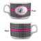 Houndstooth w/Pink Accent Tea Cup - Single Apvl