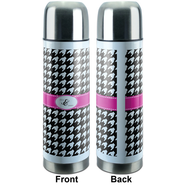Houndstooth w/Pink Accent Thermos - Apvl