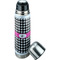 Houndstooth w/Pink Accent Thermos - Lid Off