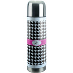Houndstooth w/Pink Accent Stainless Steel Thermos (Personalized)