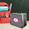Houndstooth w/Pink Accent Tin Lunchbox - LIFESTYLE