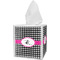 Houndstooth w/Pink Accent Tissue Box Cover