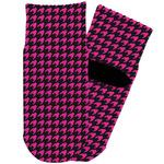 Houndstooth w/Pink Accent Toddler Ankle Socks