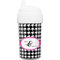 Houndstooth w/Pink Accent Sippy Cup (Personalized)