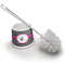 Houndstooth w/Pink Accent Toilet Brush - Apvl
