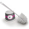 Houndstooth w/Pink Accent Toilet Brush (Personalized)