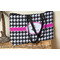 Houndstooth w/Pink Accent Tote w/Black Handles - Lifestyle View
