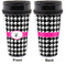 Houndstooth w/Pink Accent Travel Mug Approval (Personalized)