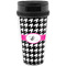 Houndstooth w/Pink Accent Acrylic Travel Mug without Handle (Personalized)