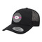 Houndstooth w/Pink Accent Trucker Hat - Black
