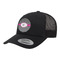 Houndstooth w/Pink Accent Trucker Hat - Black (Personalized)