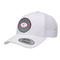 Houndstooth w/Pink Accent Trucker Hat - White