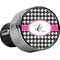 Houndstooth w/Pink Accent USB Car Charger - Close Up