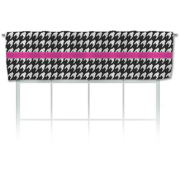 Custom Houndstooth w/Pink Accent Valance