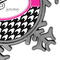 Houndstooth w/Pink Accent Vintage Snowflake - Detail