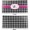 Houndstooth w/Pink Accent Vinyl Check Book Cover - Front and Back