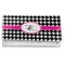 Houndstooth w/Pink Accent Vinyl Check Book Cover - Front