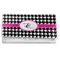 Houndstooth w/Pink Accent Vinyl Checkbook Cover (Personalized)