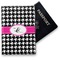 Houndstooth w/Pink Accent Vinyl Passport Holder (Personalized)