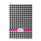 Houndstooth w/Pink Accent Waffle Weave Golf Towel - Front/Main