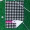 Houndstooth w/Pink Accent Waffle Weave Golf Towel - In Context